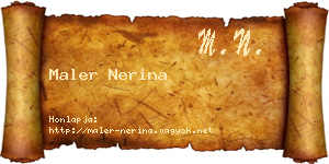 Maler Nerina névjegykártya